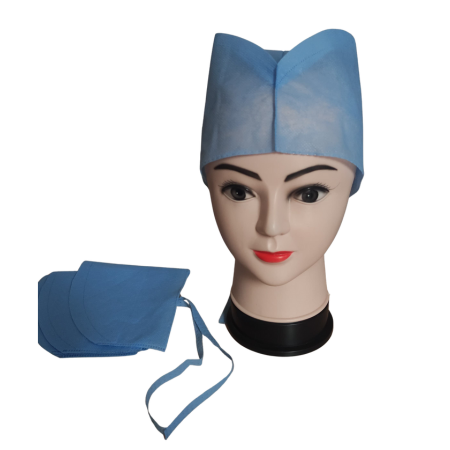 Disposable cap with back ties